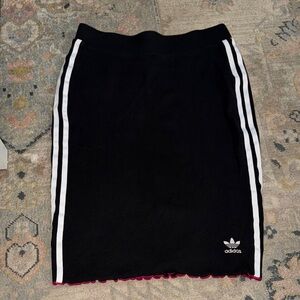Adidas Black Pencil Skirt with White Accents
